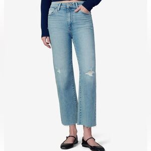 Joe's Jeans The Blake Cropped Wide Leg With Cut Hem Michaela Wash Size 25